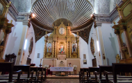 Interior de la iglesia de Olocau del Rey, Castellón
