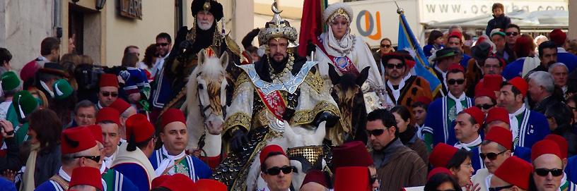 Fiestas de Moros y Cristianos en Bocairent, Valencia.
