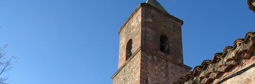 Torre de la iglesia de Alcolea del Pinar, Guadalajara.